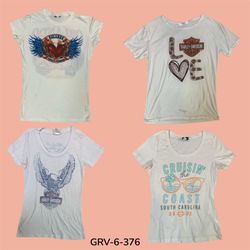 Harley-Davidson Layered Shirt Set – White Tee & Gr..