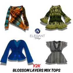 Y2k Blossom Layers Mix Tops - EV0622