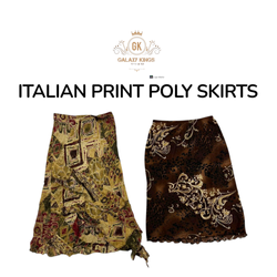 Jupes en polyester imprimé italien