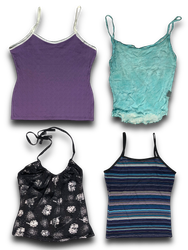 " The Blue Hues x Y2K Tops " S-1171