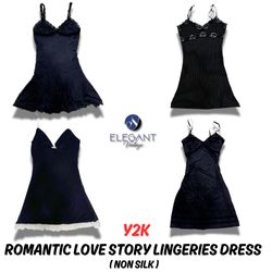 Y2k Histoire d'Amour Romantique Robe en Lingerie -..