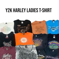 Y2k Harley Davidson Ladies T-shirt