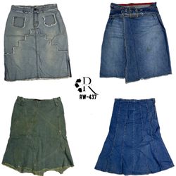 Y2K IT Girl Denim Midi Skirts (RW-152)