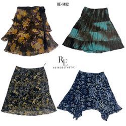 Jupes midi mélange grunge été Y2K (RE-1492)