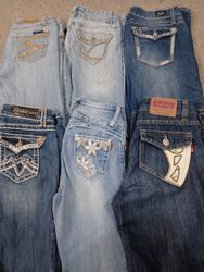 Jean évasé orné HD108 pour femmes Y2K