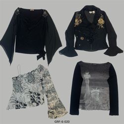 Y2K Printed Poly Blouse | Retro Sheen & Bold Print..