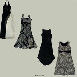 Muse di Mezzanotte | Abito Nero in Poliestere Stam..