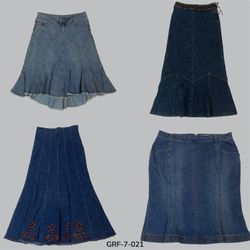 Zeitloser Denim | Langer Rock mit Retro-..