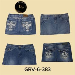 Y2K Denim Embroidered Skirts – Mini & Midi Vintage..