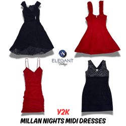 Y2k Millan Nights Midi Dresses - EV0061