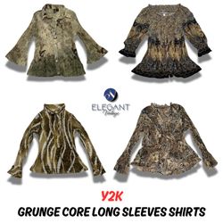 Y2k Grunge Core Magliette a Maniche Lunghe - EV006..