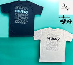 T-shirt style retravaillé Stussy dans le monde ent..