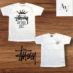 Stussy rework estilo Old School 22 camiseta branca