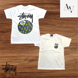 Camiseta estilo 8ball bolt reestilizada da Stussy