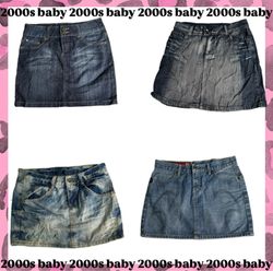 Y2K Sommer Denim Röcke-039