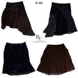 Y2K Gothic Mix Summer Midi Skirts (RE-1509)