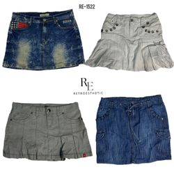 Y2K Paris Hilton Faldas Cortas de Denim (RE-1522)