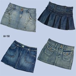 Y2K IT Girl Denim Mini Skirts (AA-158)