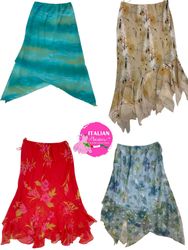 Y2k unique cut poly skirts