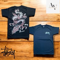 Stussy umgestalteter Stil Drachen T-Shirt
