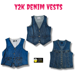 Y2K Denim-Weste für Frauen