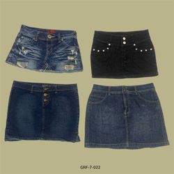 Y2K Denim Mini Skirt | Iconic Low-Rise Fit (GRF-7-..