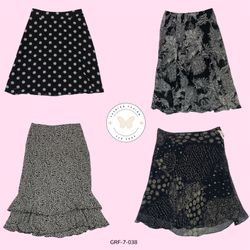 Soft Shine | Neutral Poly Midi Skirt (GRF-7-038)