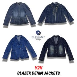 Y2k Blazer Denim Jackets - EV0073