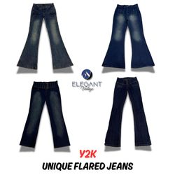 Y2k Unique Flared Jeans - EV0078