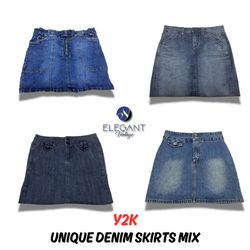 Y2k Unique Denim Skirts Mix - EV0083