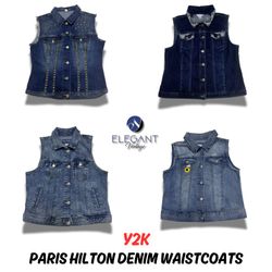 Y2k Paris Hilton Denim WaistCoats - EV0084