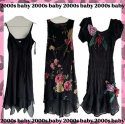 Black Y2K Dresses