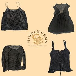 Y2K mixed Black rave tops(HG-026)