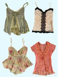 Vintage Y2K Fairycore Cami Tops (TS:610)