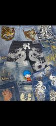 jeans brodés japonais