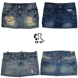 Y2K IT Girl Denim Micro Mini Skirts (RW-461)