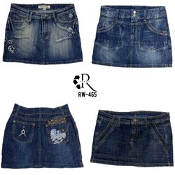 Y2K Denim Mini Skirts(RW-465)