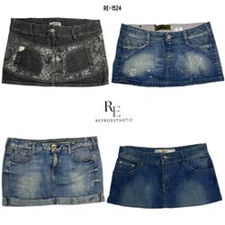 Y2K IT Girl Unique Micro Mini Skirts (RE-1524)