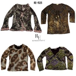 Y2K Earthy Tone Full Sleeve Tops (RE-1525)