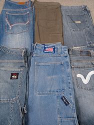 HD1046 Men Baggy Designer Hiphop Jeans