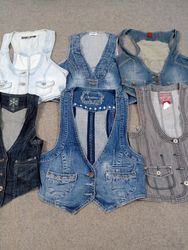 HD1048 Ladies Y2K Summer Style Denim Vest - 15 pcs