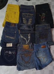 LEVI'S SILVER , AND OTHER MIX BRANDS MINI SHORTS (..
