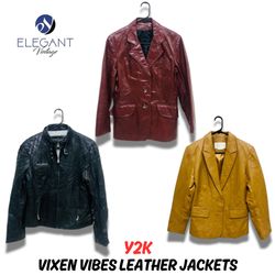 Y2k Vixen Vibes Leather Jackets - EV0661
