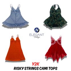Y2k Risky Strings Cami Tops - EV0665
