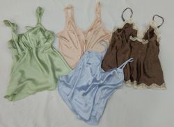 IQ0296 Y2K Fairy Core Slip Tops
