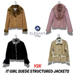 Y2K It Girl Wildleder Strukturierte Jacken - EV010..