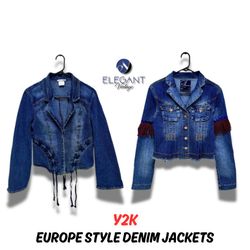 Y2k Europa Stil Denimjacken - EV0104
