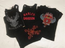 CR4536 Harley Davidson camisetas baby para mujeres