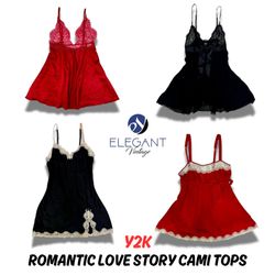 Top de tirantes romántico Y2k - EV0110