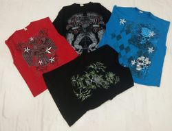 CR4541 Vintage Men's Printed Skull T-Shirts